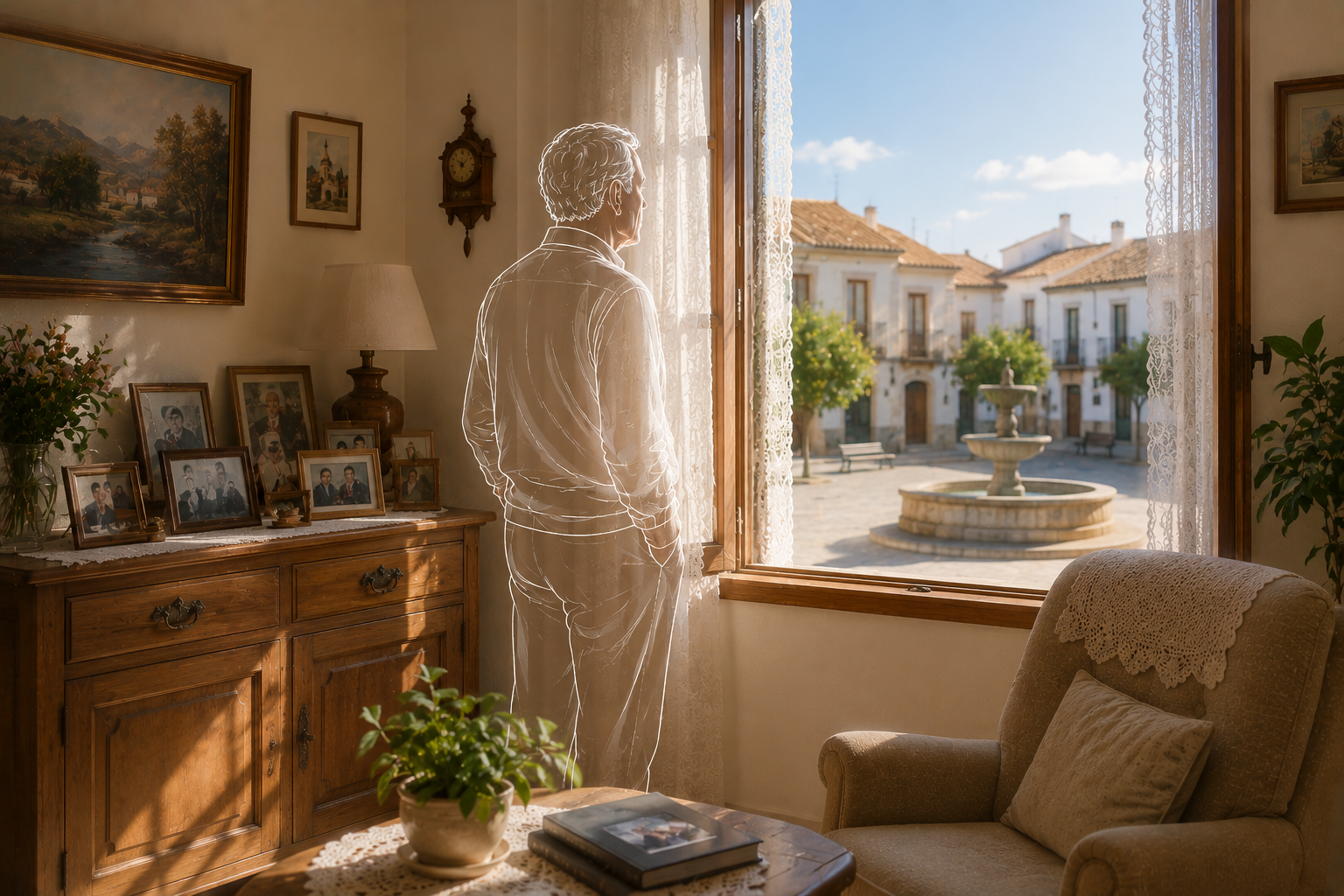 Escena íntima junto a la ventana